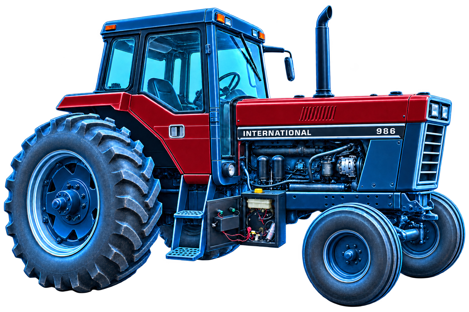 Tractor HHO equipment illustration