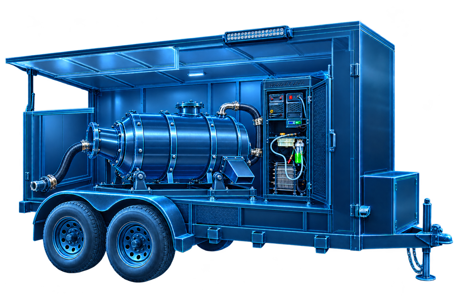 Reactor & HHO processing trailer equipment illustration